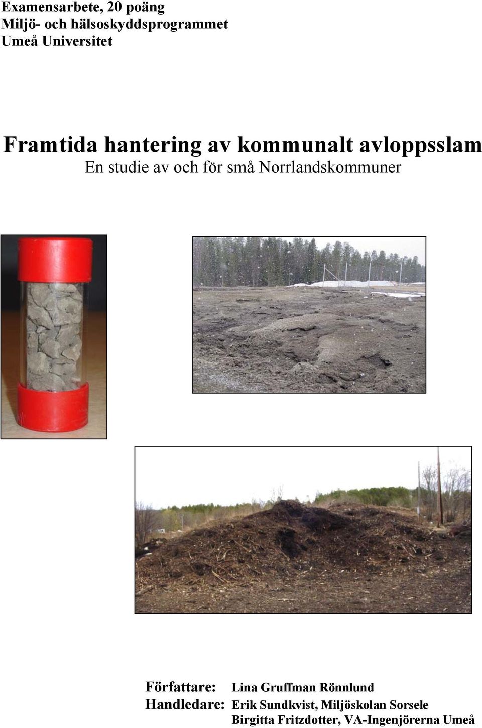 och för små Norrlandskommuner Författare: Lina Gruffman Rönnlund