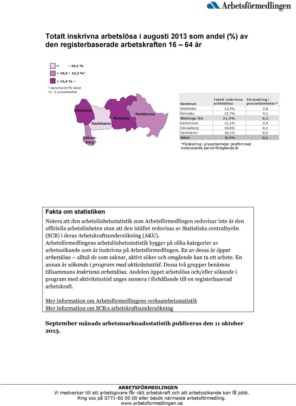 Arbetsförmedlingens arbetslöshetsstatistik bygger på olika kategorier av arbetssökande som är inskrivna på Arbetsförmedlingen.