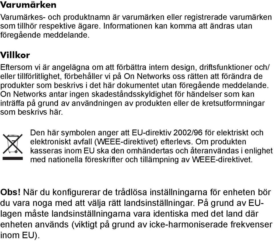här dokumentet utan föregående meddelande.