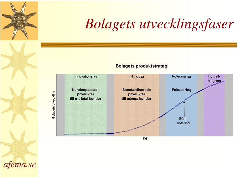 Bolagets utveckling Kundanpassade produkter till ett fåtal