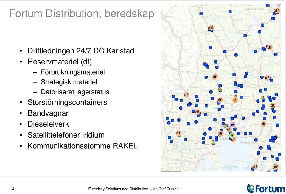 Datoriserat lagerstatus Storstörningscontainers Bandvagnar