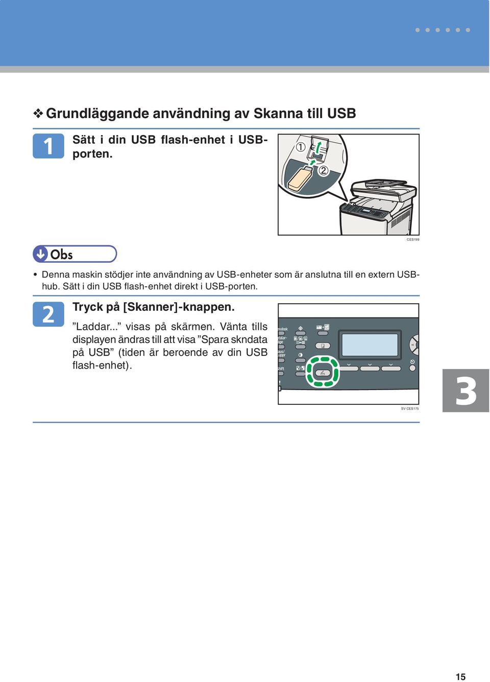 flash-enhet i USBporten.