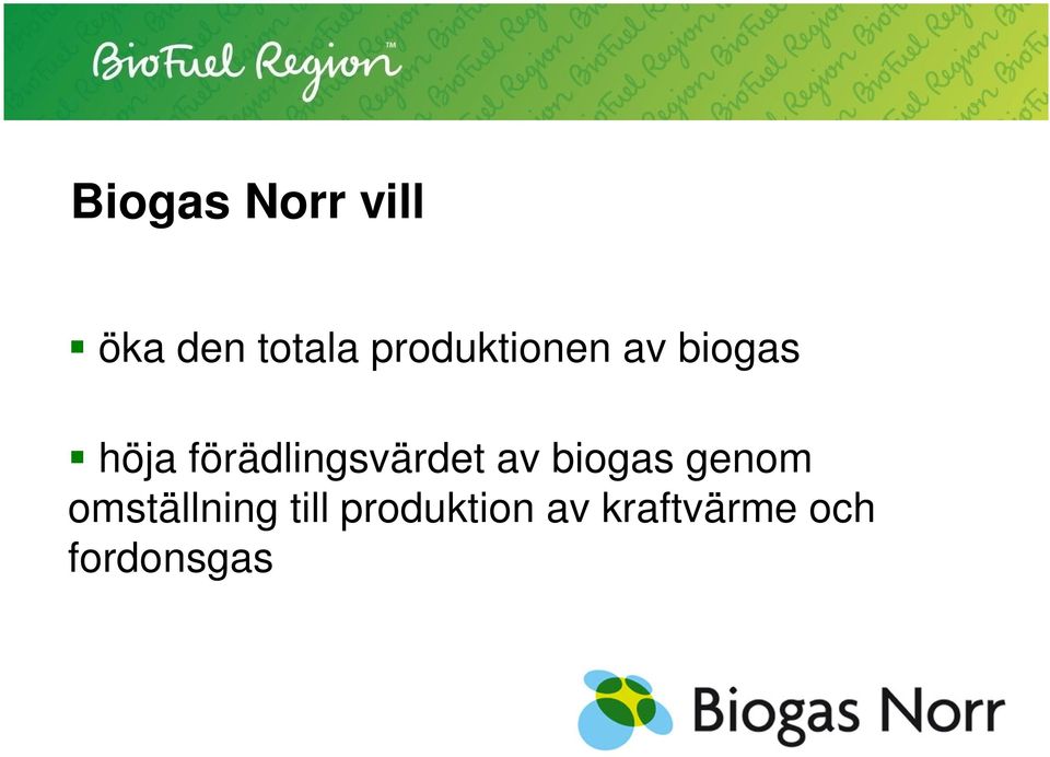 förädlingsvärdet av biogas genom