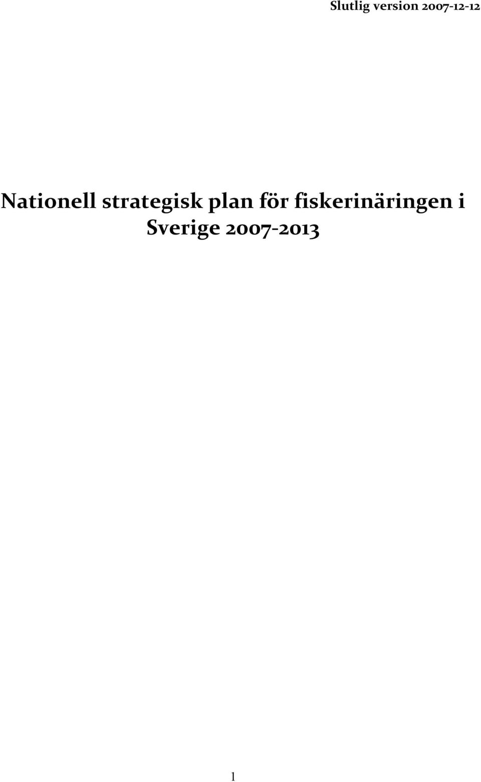 strategisk plan för