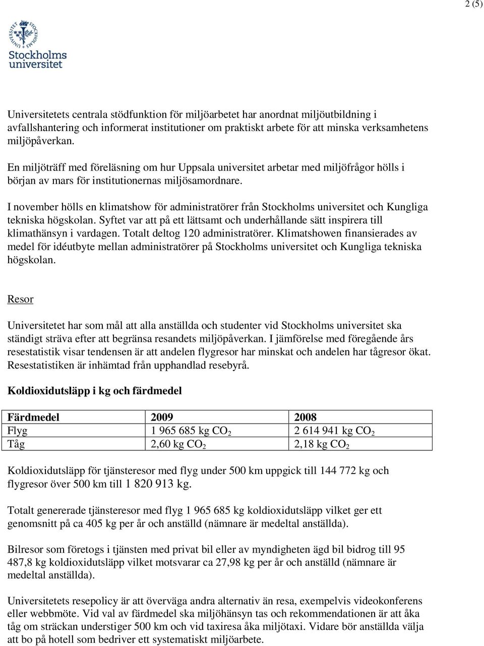 I november hölls en klimatshow för administratörer från Stockholms universitet och Kungliga tekniska högskolan.