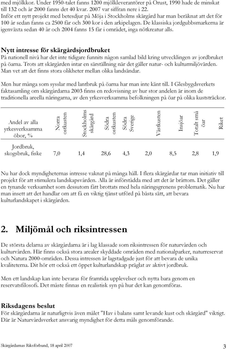 De klassiska jordgubbsmarkerna är igenväxta sedan 40 år och 2004 fanns 15 får i området, inga nötkreatur alls.