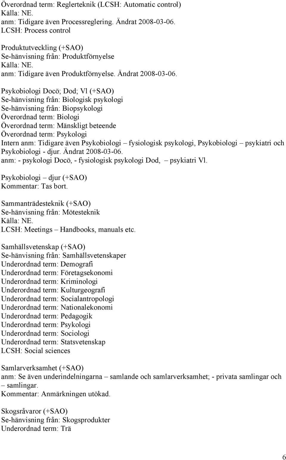 Psykobiologi Docö; Dod; Vl (+SAO) Se-hänvisning från: Biologisk psykologi Se-hänvisning från: Biopsykologi Överordnad term: Biologi Överordnad term: Mänskligt beteende Överordnad term: Psykologi