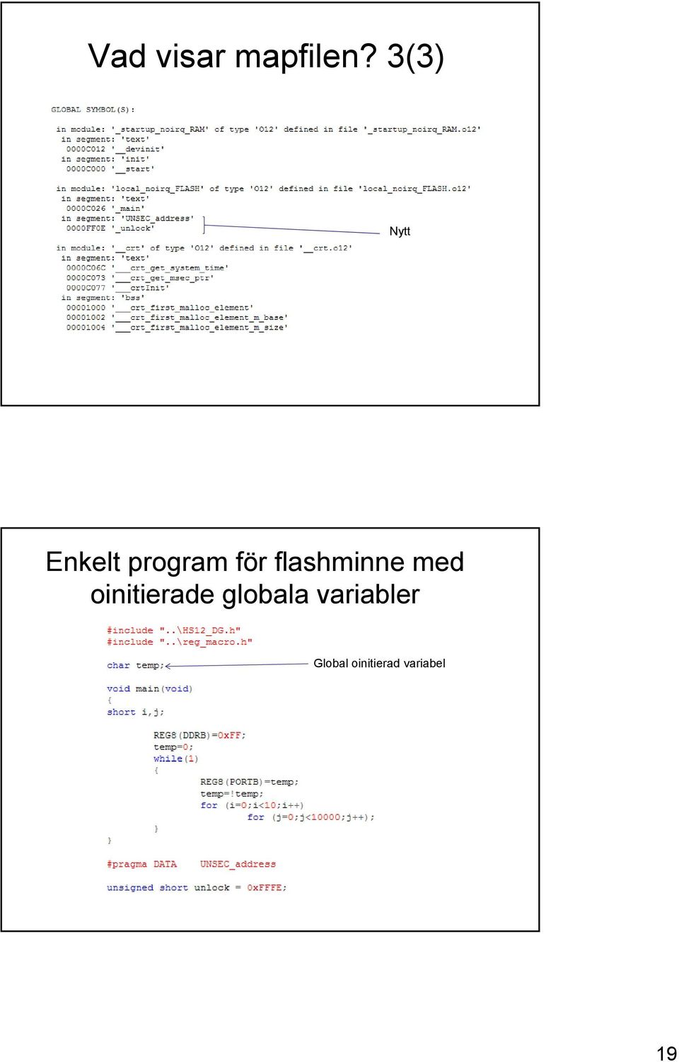 flashminne med oinitierade