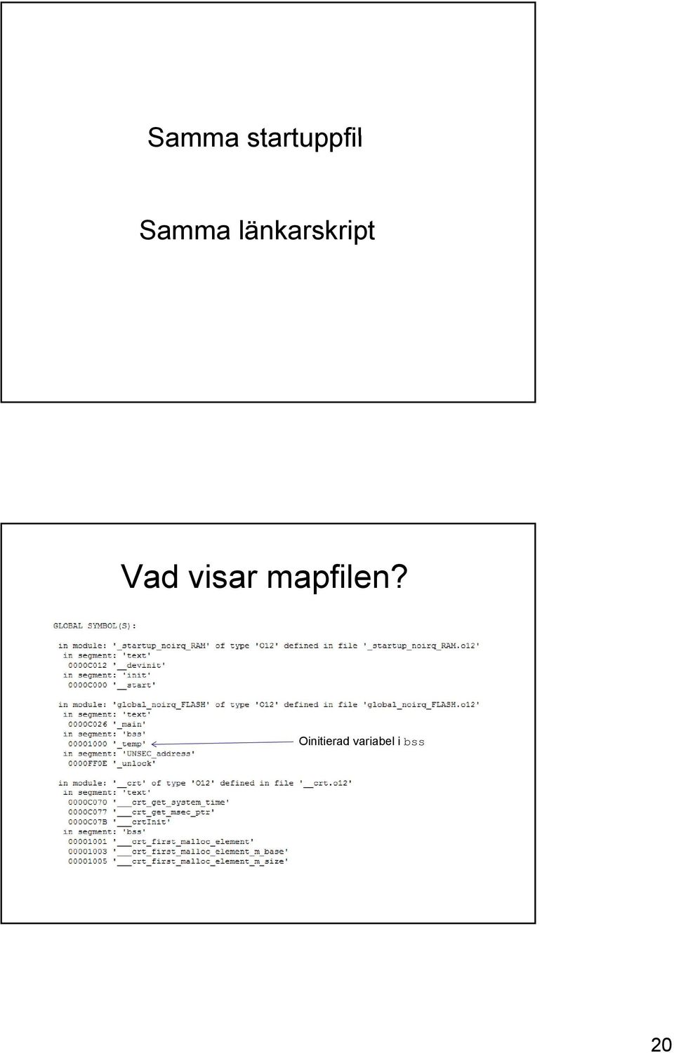 Vad visar mapfilen?