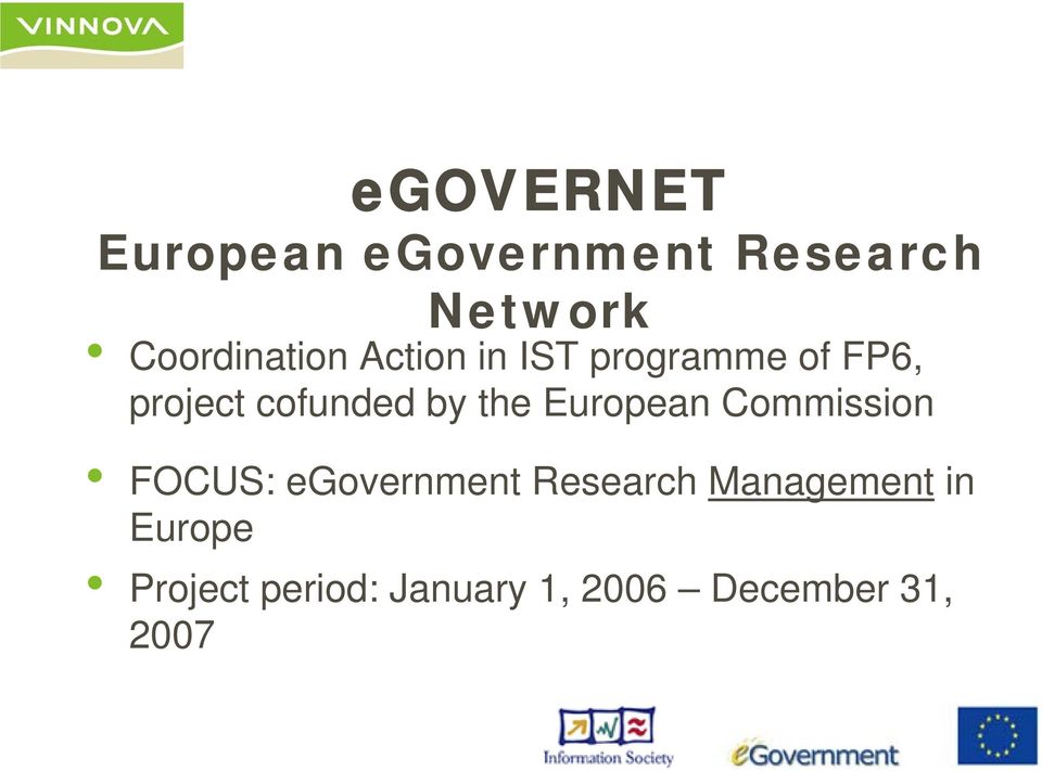 cofunded by the European Commission FOCUS: egovernment