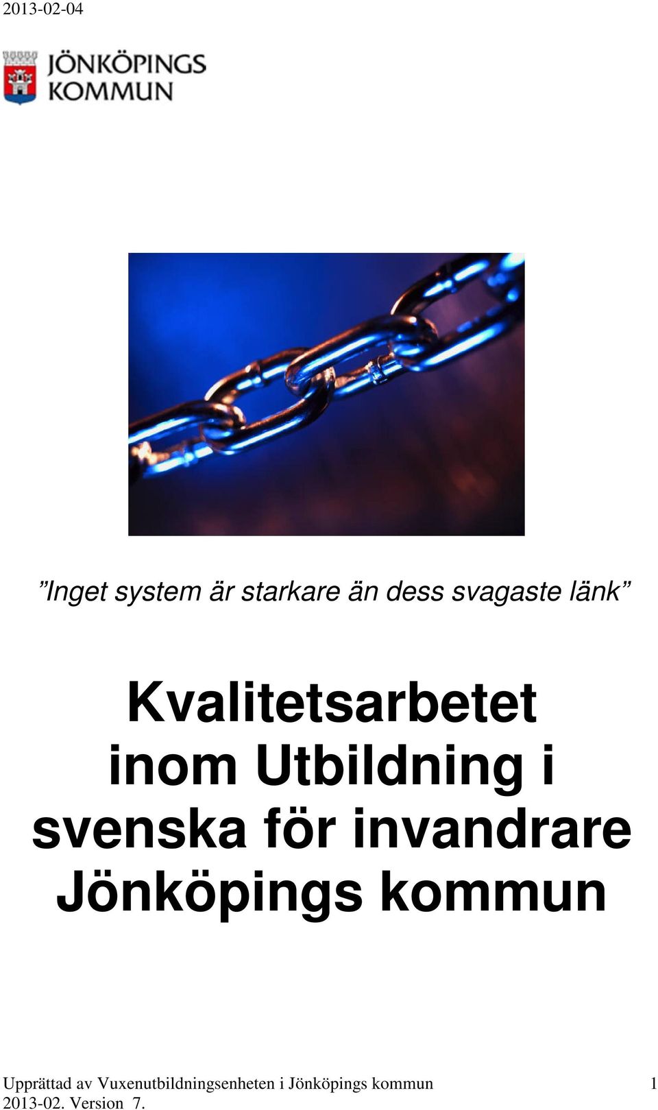 Kvalitetsarbetet inom