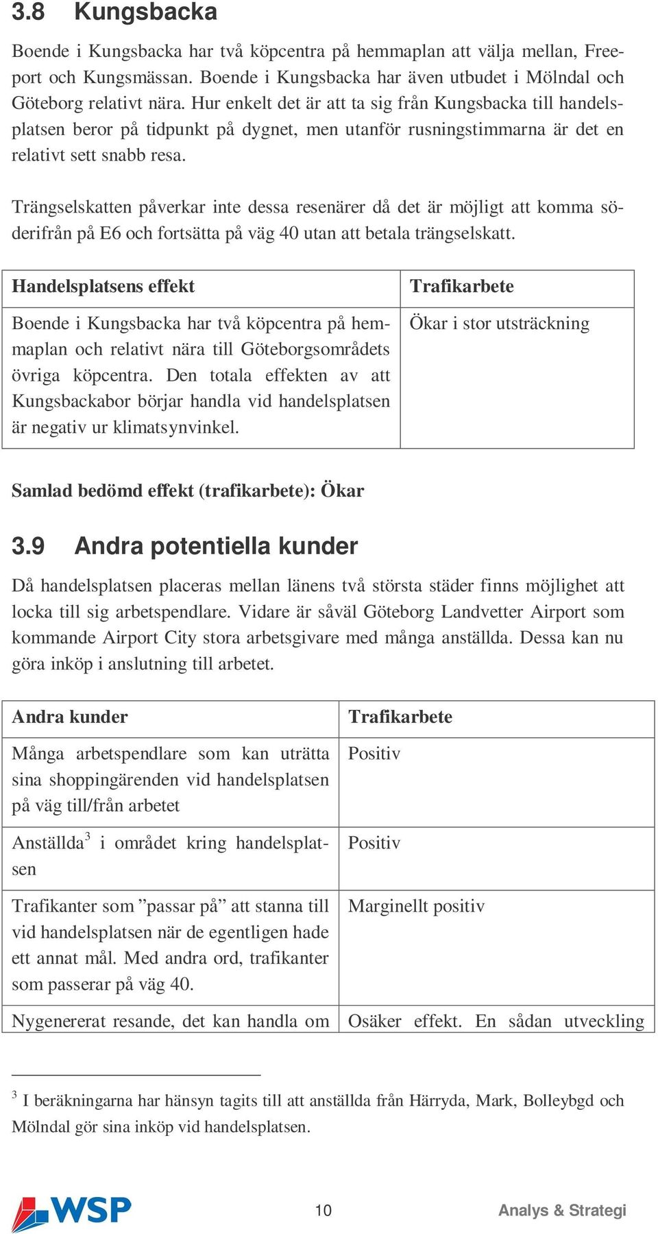 Trängselskatten påverkar inte dessa resenärer då det är möjligt att komma söderifrån på E6 och fortsätta på väg 40 utan att betala trängselskatt.