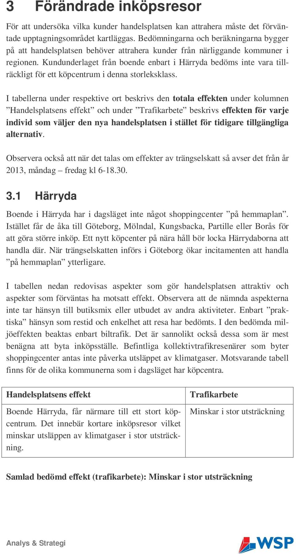 Kundunderlaget från boende enbart i Härryda bedöms inte vara tillräckligt för ett köpcentrum i denna storleksklass.