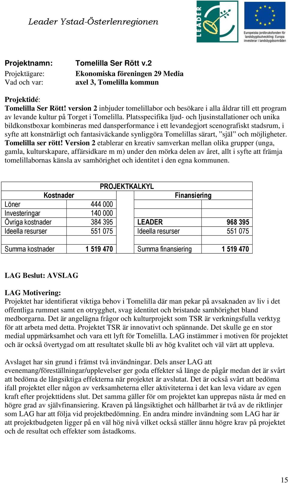 Platsspecifika ljud- och ljusinstallationer och unika bildkonstboxar kombineras med dansperformance i ett levandegjort scenografiskt stadsrum, i syfte att konstnärligt och fantasiväckande synliggöra