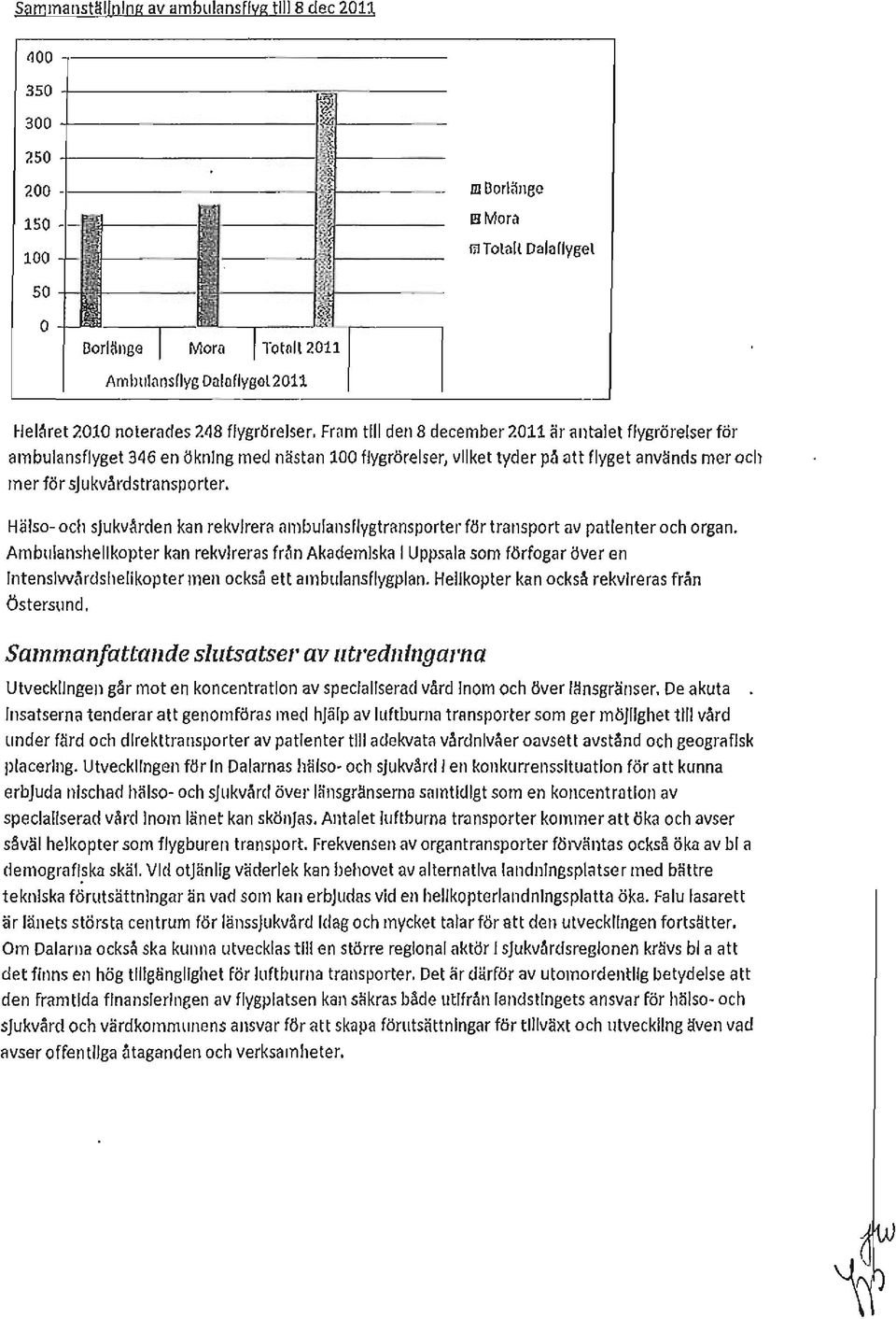 vilket tyder på att flyget används mer och mer för sjukvårdstransporter, Hiilso- och sjukvården kan rekvirera ambulansflygtransporter för transport av patienter och organ, Ambulanshelikopter kan