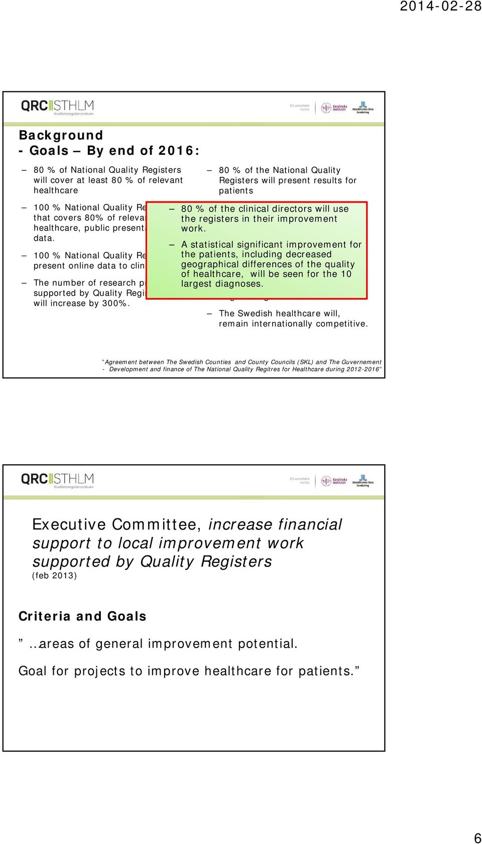 healthcare, public presentation of work. improvement work. data.