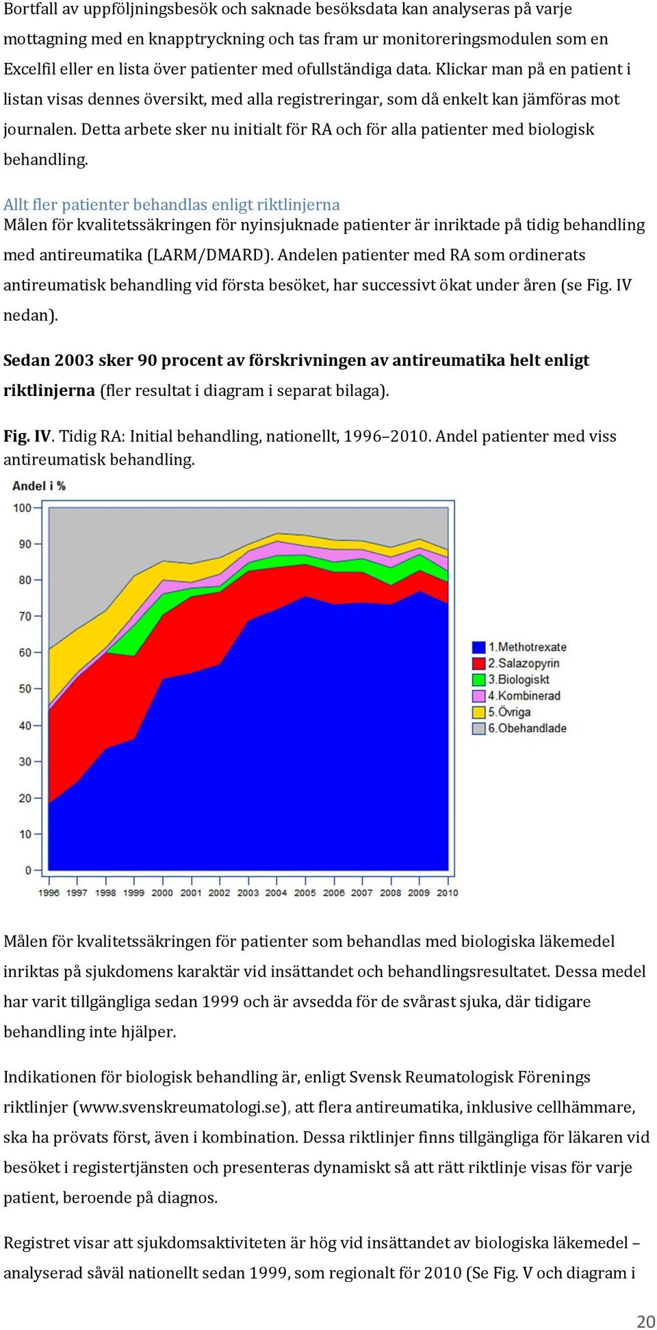 Detta arbete sker nu initialt för RA och för alla patienter med biologisk behandling.