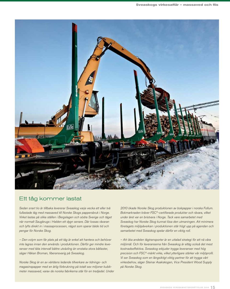 Där lossas råvaran och lyfts direkt in i massaprocessen, något som sparar både tid och pengar för Norske Skog.