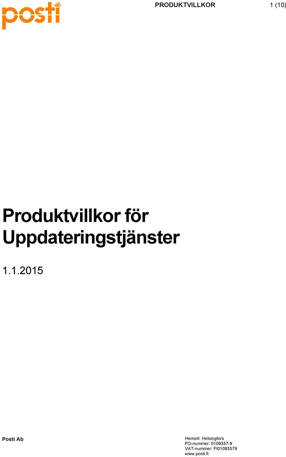 Produktvillkor