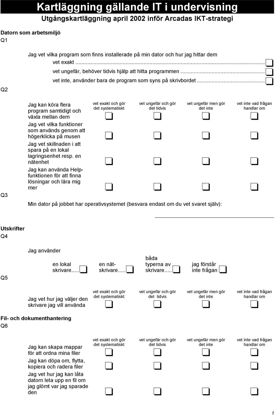 .. Jag kan köra flera program samtidigt och växla mellan dem Jag vet vilka funktioner som används genom att högerklicka på musen Jag vet skillnaden i att spara på en lokal lagringsenhet resp.