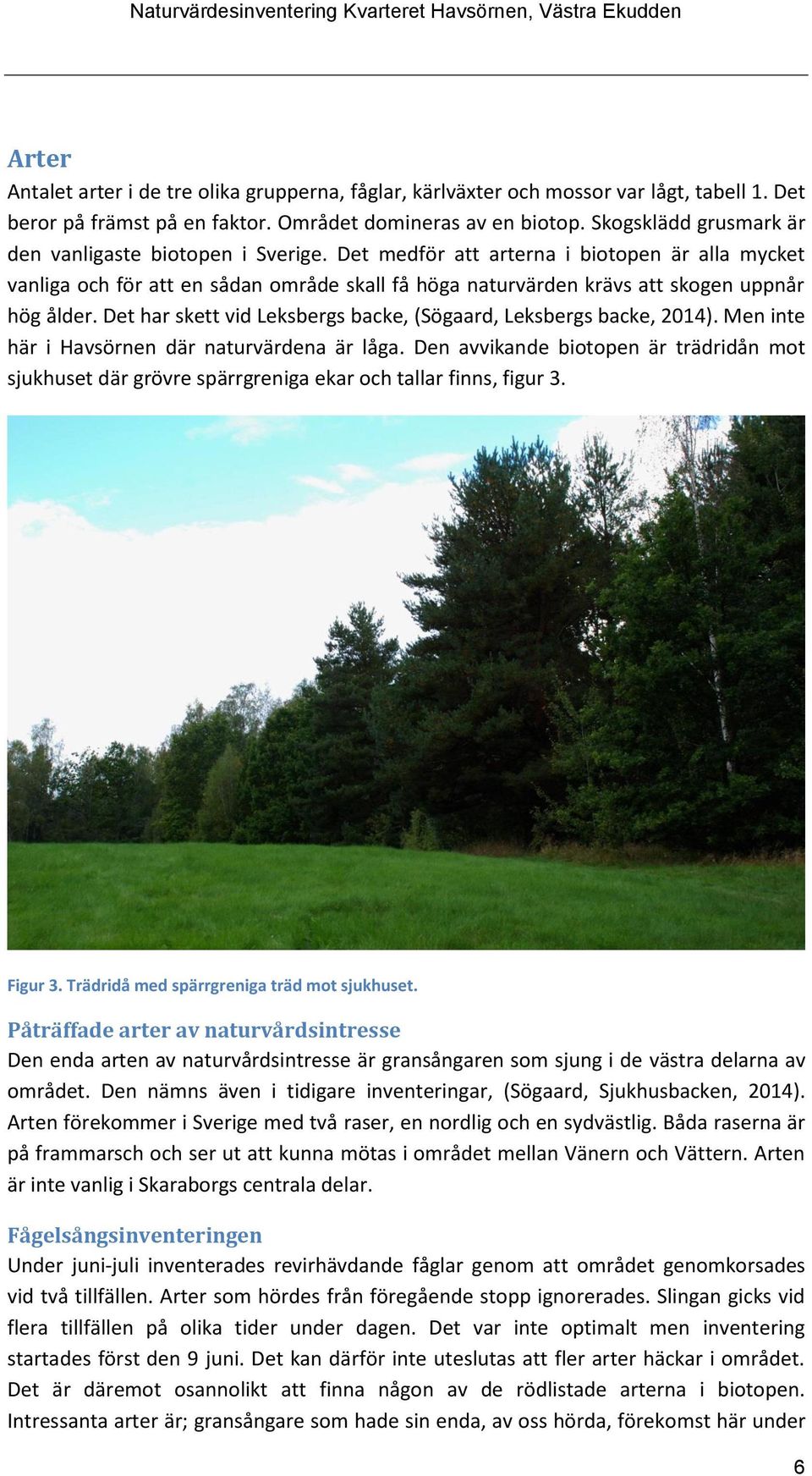 Det medför att arterna i biotopen är alla mycket vanliga och för att en sådan område skall få höga naturvärden krävs att skogen uppnår hög ålder.