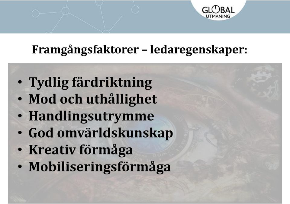 uthållighet Handlingsutrymme God