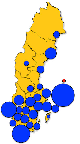 Antal utförda analyser Antal olika analyser Folkhälsomyndigheten <0,5% av 9