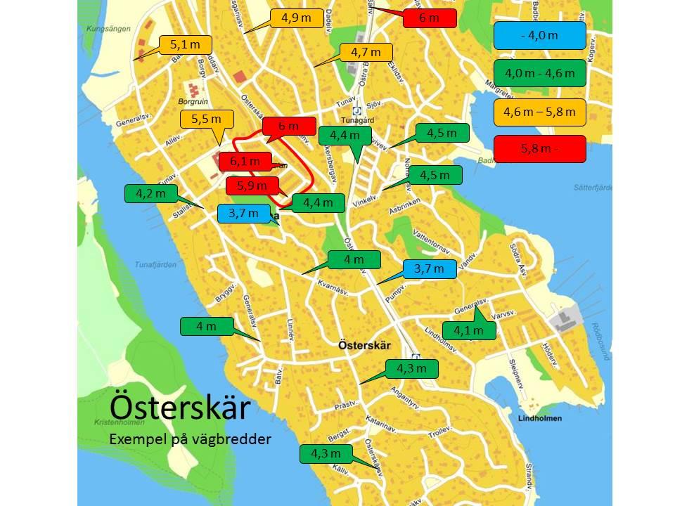 Bild 8. Trafikmiljön genom Kvarnbergets radhusområde framstår verkligen som unik på Österskär.
