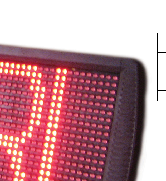 Bruksanvisning Larmtextdisplay MPS-QS1A Snabbvisning av förinställda meddelanden -Displayen visar förinställda meddelande vid aktivering av ingångarna.
