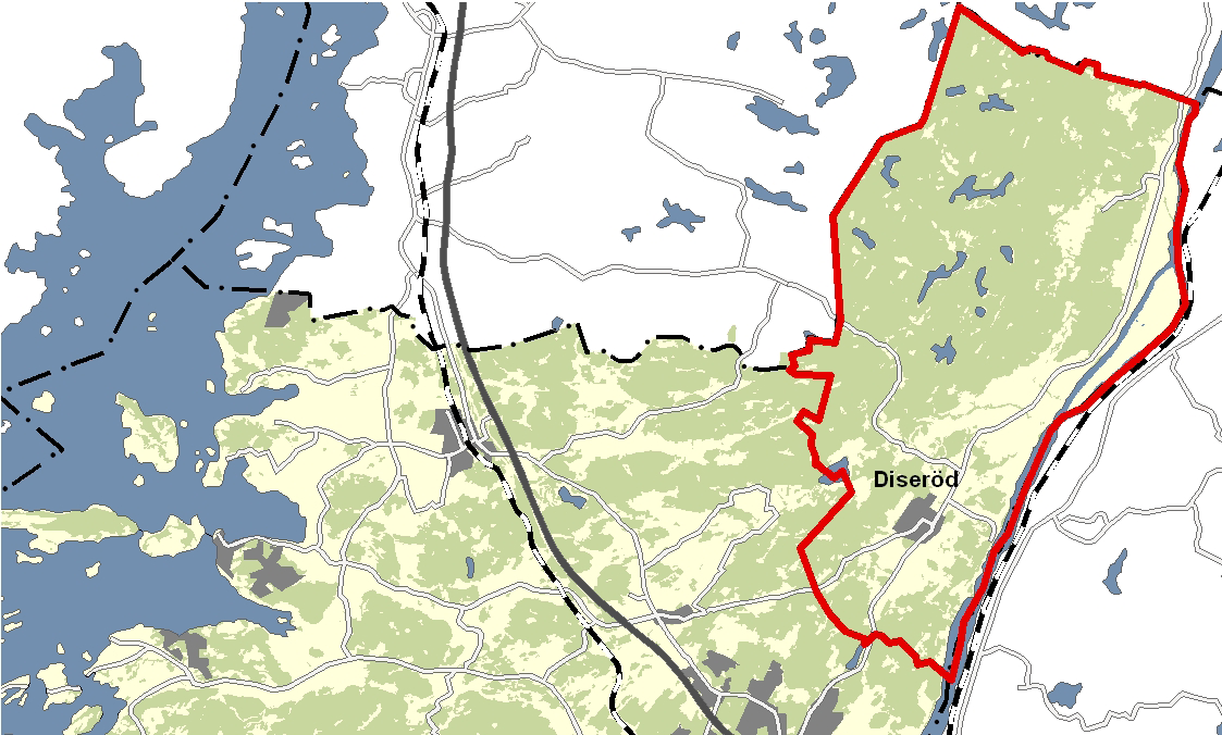 Geografisk avgränsning 2. Geografisk avgränsning Serviceorten Församlingen Upptagningsområde för serviceorten Diseröd I Kungälvs kommun finns fyra serviceorter.