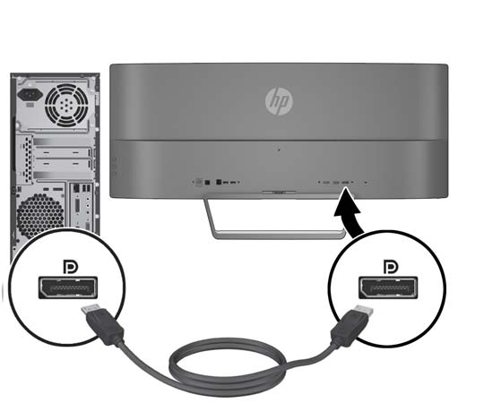 Anslut en MHL-kabel till HDMI MHL-porten på bildskärmens baksida och till mikro-usb-porten på en MHL-aktiverad källenhet, som t.ex.