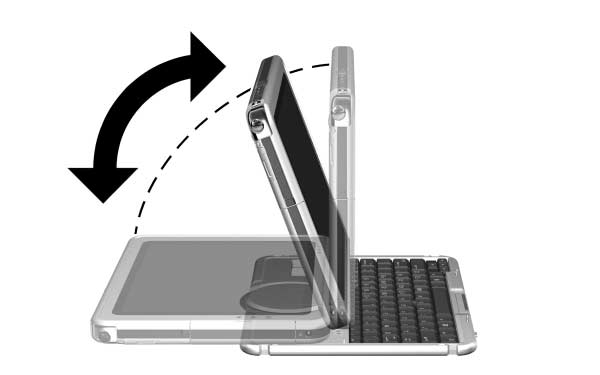 Anslutningar för externa enheter Justera PC-plattan och tangentbordet Luta PC-plattan till en bekväm