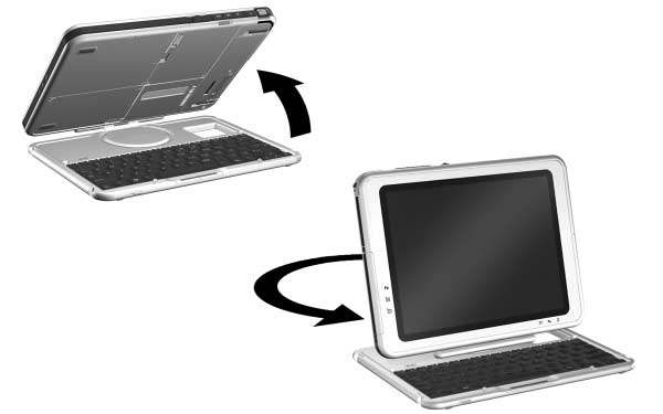 Anslutningar för externa enheter Koppla bort PC-plattan från tangentbordet Så här kopplar du bort PC-plattan från tangentbordet: 1.