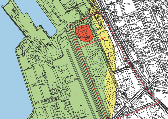 96 / Förutsättningar och konsekvenser / Bredgatan 1:1 VATTEN Rent vatten har också relevans för denna planering med öppna vattendrag och närheten till havet.