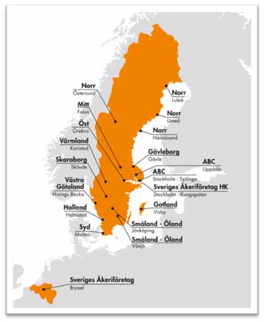KORTA FAKTA OM OSS Bildat 1917 12 regioner 19 kontor inklusive ett i Bryssel 65 anställda Cirka 7000 åkare är medlemmar hos oss Vi samarbetar med åkerinäringens branschorganisationer i andra