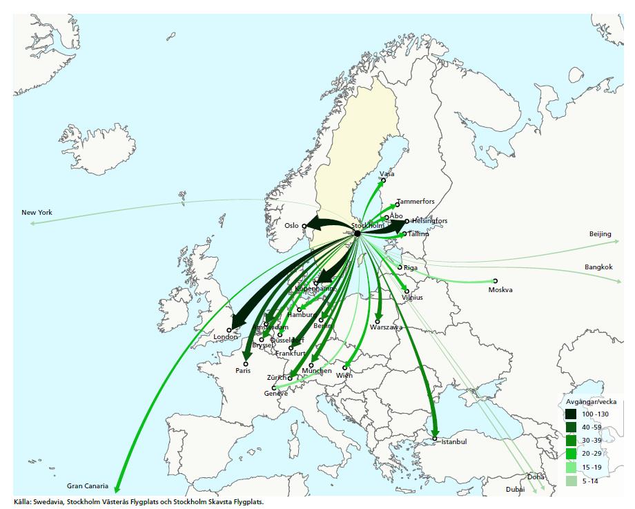 Kartor i samrådshandlingen 2016-02-15 Internationella direktavgångar med