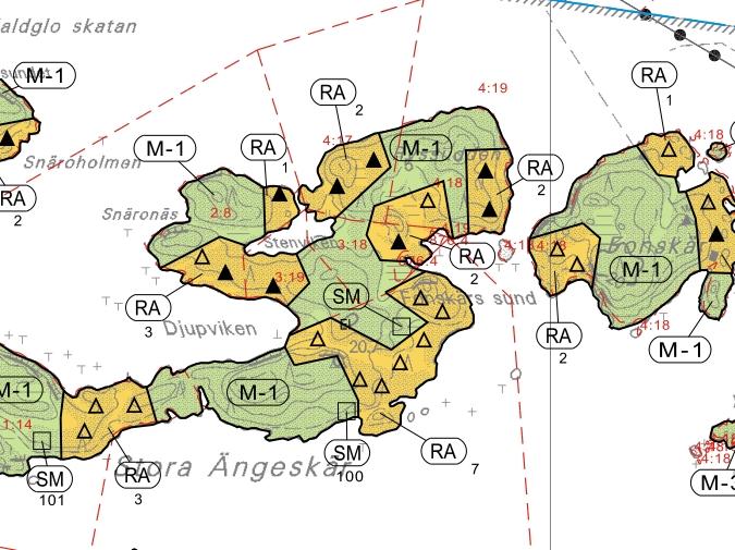 Maakuntakaavan osoittama rantarakentamisen mitoitusnormi alueella on 5-7 lay/km ja muuhun kuin loma-asutukseen osoitettavan rannan määrä 40%.