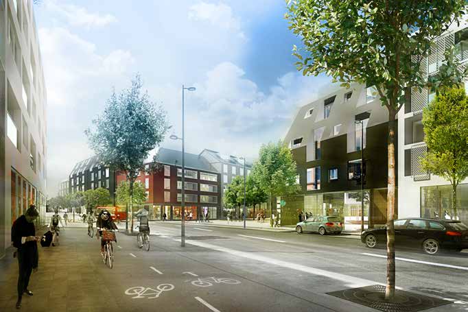 mycket ny bebyggelse längs vägen. Liksom utmed de övriga viktiga stråken ska nya hus vid Ältavägen uppföras med butikslokaler i gatuplan så långt det är möjligt.