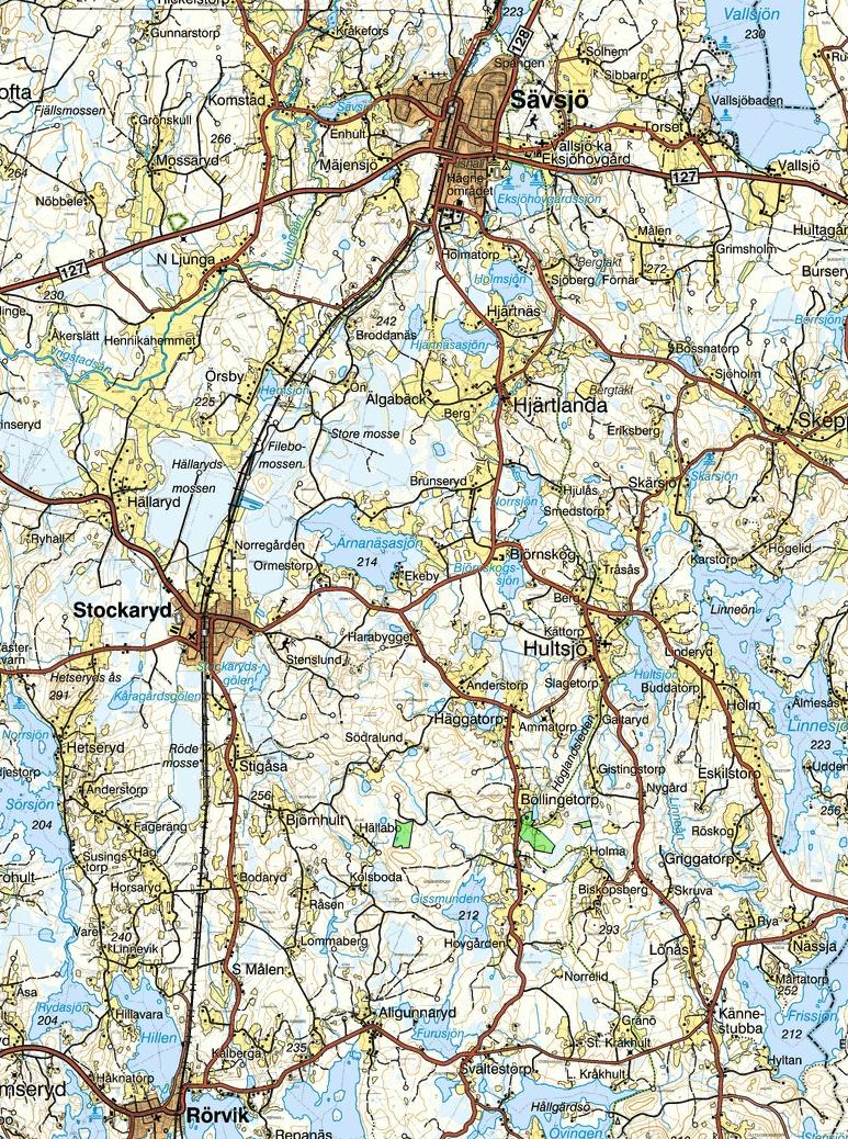 Översiktskarta Sävsjö Böllingetorp 1:9 Kartor ur