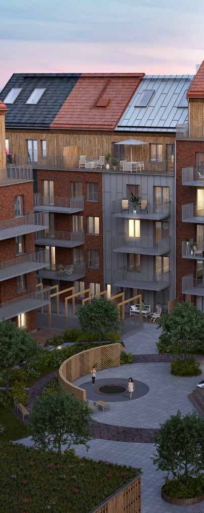 just och rymligt på två plan När du kliver in i någon av våra ljusa etage lägenheter lägger du direkt märke till den rymliga matplatsen med dubbel takhöjd i köket.