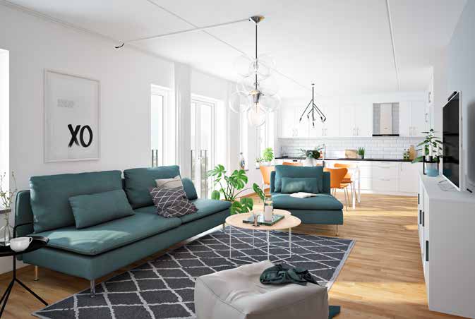Funktionell design När vi på Skanska utvecklar nya hem lägger vi stor vikt vid att tänka igenom alla de detaljer som tillsammans skapar ett bekymmersfritt boende.