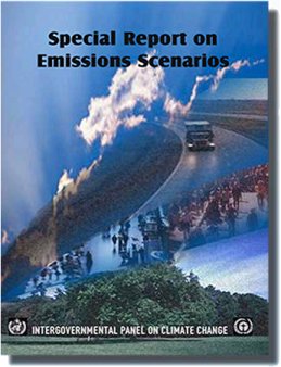 IPCC och SRES IPCC:s framtidsprognoser för klimatet bygger på 40 scenarier om framtida produktion av fossil energi Dessa beskrivs i en rapport som heter Special Report on