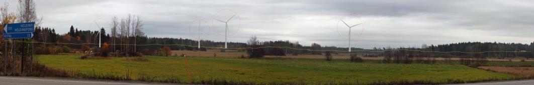 FCG DESIGN OCH PLANERING AB Planbeskrivning, utkast 39 (50) 7.10.2 Fotomontage Vindkraftparkens visuella konsekvenser har också beskrivits med hjälp av fotomontage.