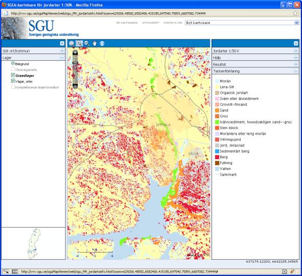 Kartvisarapplikationen Egen utveckling med olika Opensource komponenter OpenLayers För WMS-tjänsterna (GetCapabilities, GetMap &