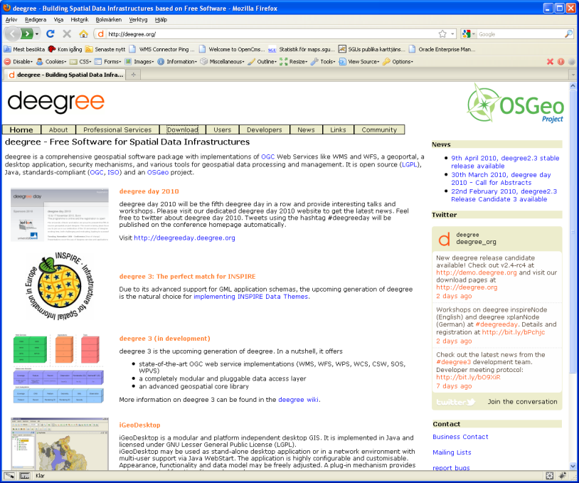Kartserver ny plattform Tomcat 6 GeoServer 1.7.7 WMS 1.1.1 & WFS 1.