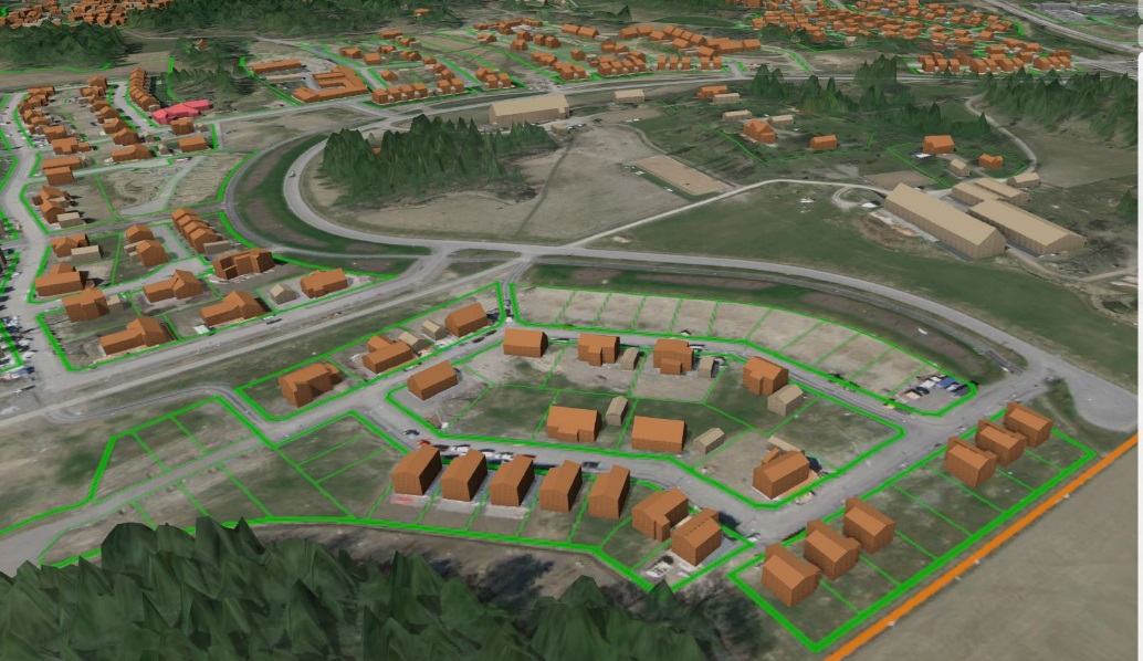 Detaljerade byggnader Lkpg och LM:s byggnader Modellerat från laserskanning med ca 10 pkt/m2 Från