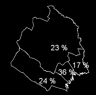 Äldre Äldres boenden inom Norrbottens länsdelar, (75 år eller äldre) 2011. Andel av samtliga.