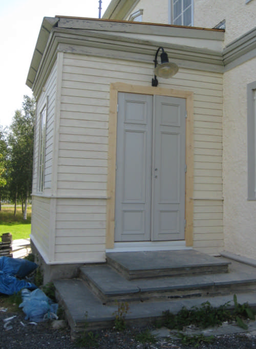 Bild 6: Gavelutbyggnad på fasad B innan restaureringsarbeten 2009.