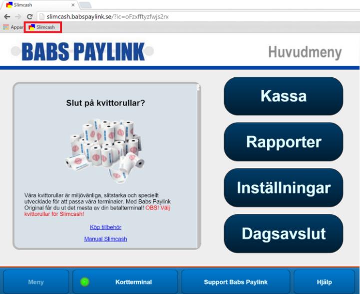Klicka på stjärnan, välj mapp Bokmärksfältet och tryck på Klar.