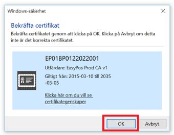 Ange du av misstag en felaktig SMS-kod, måste du börja om med steg 1, dvs ny inmatning av Organisationsnummer, Babsnummer och certifikatskod, du får då ett nytt SMS med en ny SMS-kod när du trycker